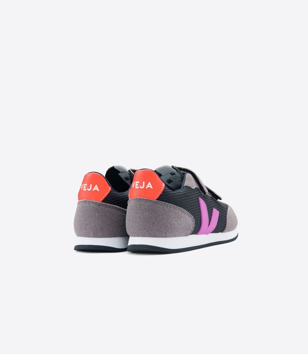 Tenis Veja Niños - Arcade B-Mesh - Negros/Grises/Naranjas/Morados - 679HWPVAZ